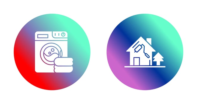Washing Machine and Home Repair Icon vector
