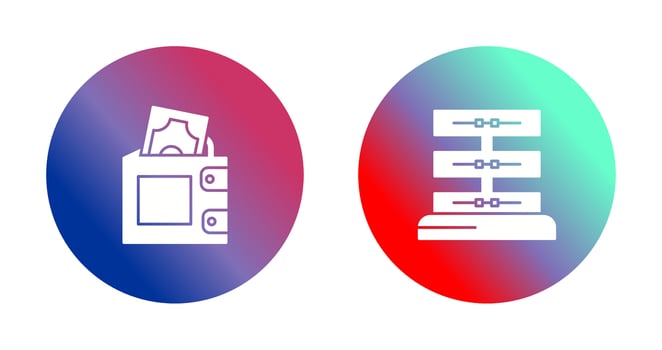 Payment and Server Icon vector
