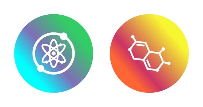 Proton and Molecule Icon vector