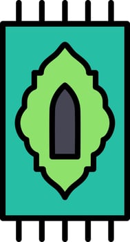 Prayer Rug Vector Icon