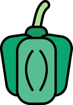 Green Pepper Vector Icon