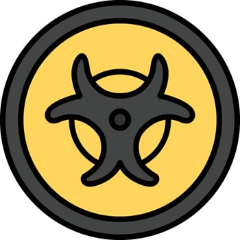 Biohazard Sign Vector Icon