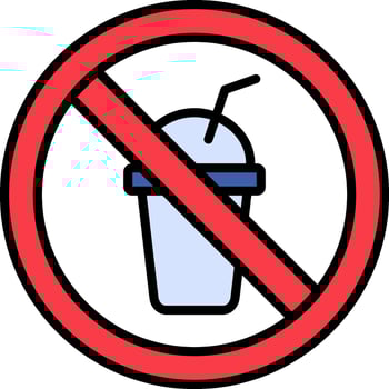 No Beverage Vector Icon