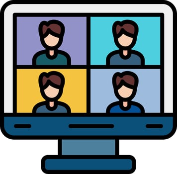 Video Conference Vector Icon