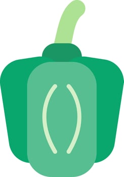 Green Pepper Vector Icon
