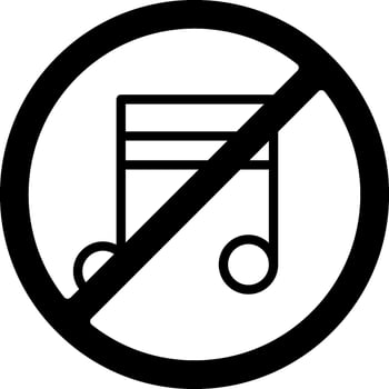 No Music Vector Icon