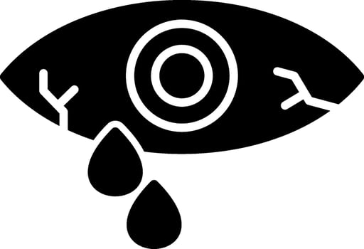 Watery Eye Vector Icon