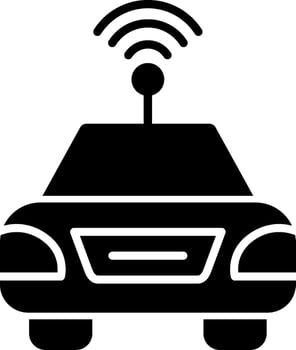 Autonomous Car Vector Icon