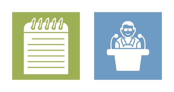 Note and Lecture Icon vector