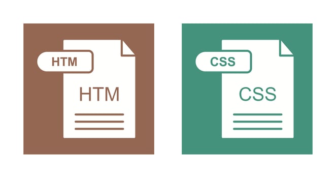 HTM and CSS Icon vector