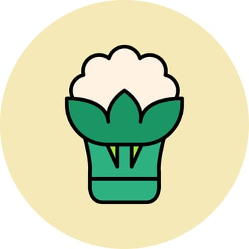 Cauliflower Vector Icon