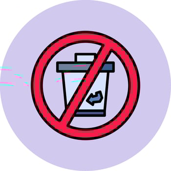 No Disposable Vector Icon