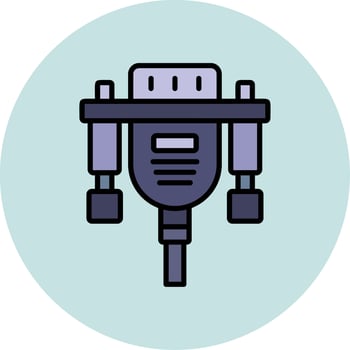 Vga Cable Vector Icon
