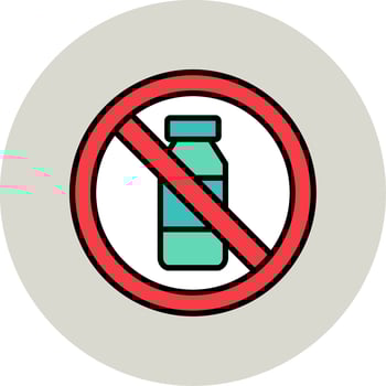 No Bottle Vector Icon