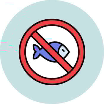 No Fishing Vector Icon