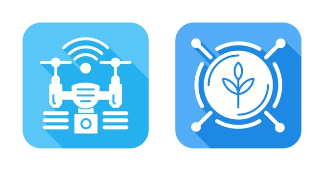 Analytics and Drone Icon vector