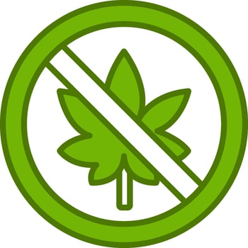 No Cannabis Vector Icon