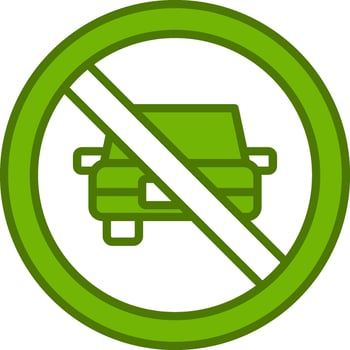 No Car Vector Icon