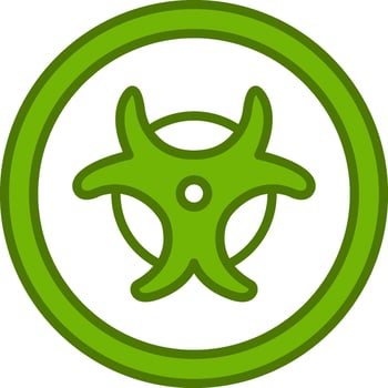 Biohazard Sign Vector Icon