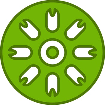 Centric Diatom Vector Icon