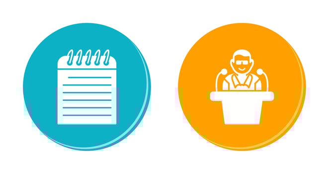 Note and Lecture Icon vector