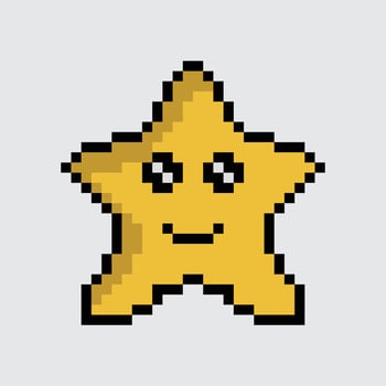 pixel star vector illustration