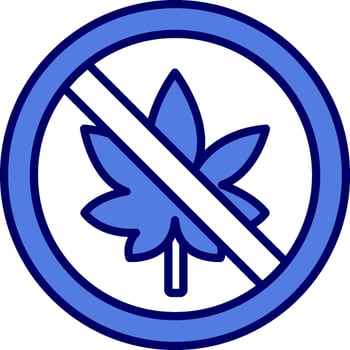 No Cannabis Vector Icon