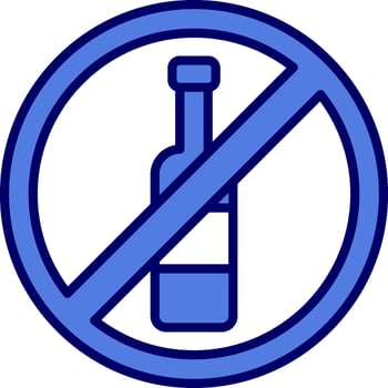 No Alcohol Vector Icon