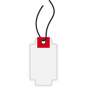 Isolated Empty White Price Tag Hanging Label PNG