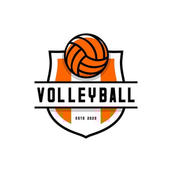 volleyball sport logo vector design