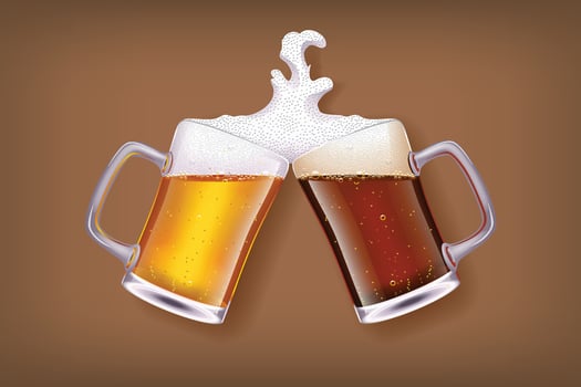 beer glass celebration vector