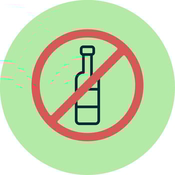 No Alcohol Vector Icon