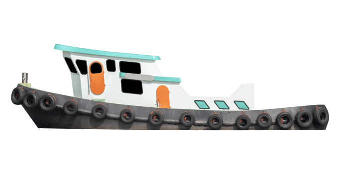 White tug boat png