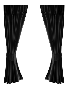 Mock up black drapery png