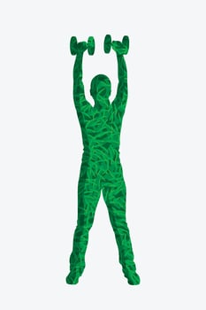 sport woman grass vector