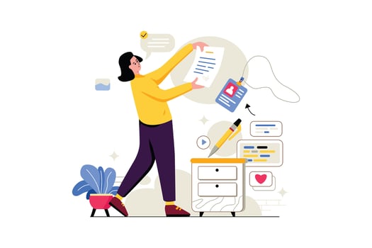 Job Application Form - Flat Vector