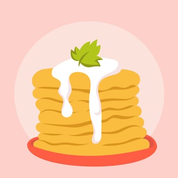 National fritters day. Baked Fritters  on dish vector