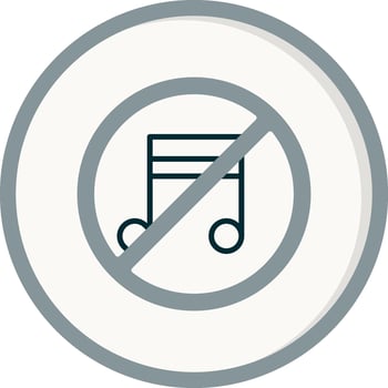 No Music Vector Icon