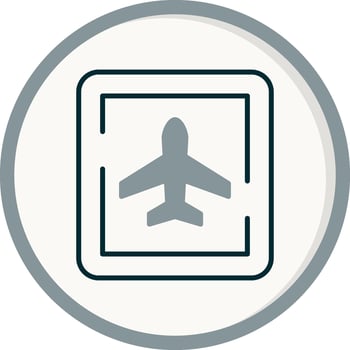 Airport Sign Vector Icon