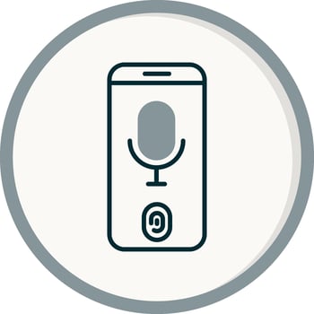 Voice Recognition Vector Icon