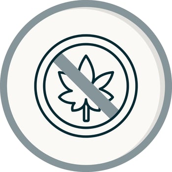 No Cannabis Vector Icon