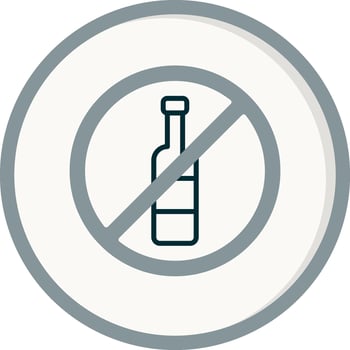 No Alcohol Vector Icon