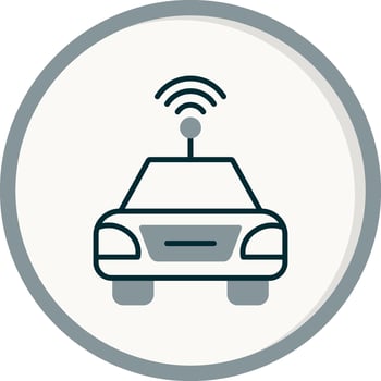 Autonomous Car Vector Icon