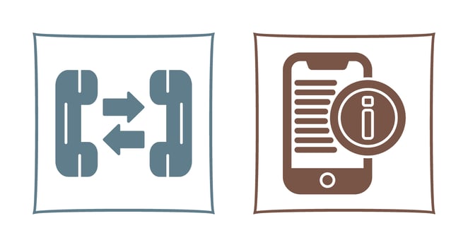 phone call and smartphone Icon vector