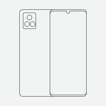 mobile phone  vector line art