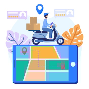 Illustration vector graphic cartoon character of navigation