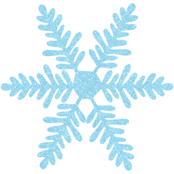 Blue Elegant Glitter Snowflake png