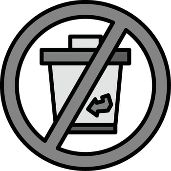No Disposable Vector Icon