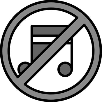 No Music Vector Icon