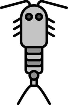 line filled grey vector